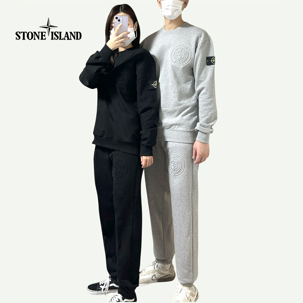 스톤아일랜드 엠보 맨투맨 세트