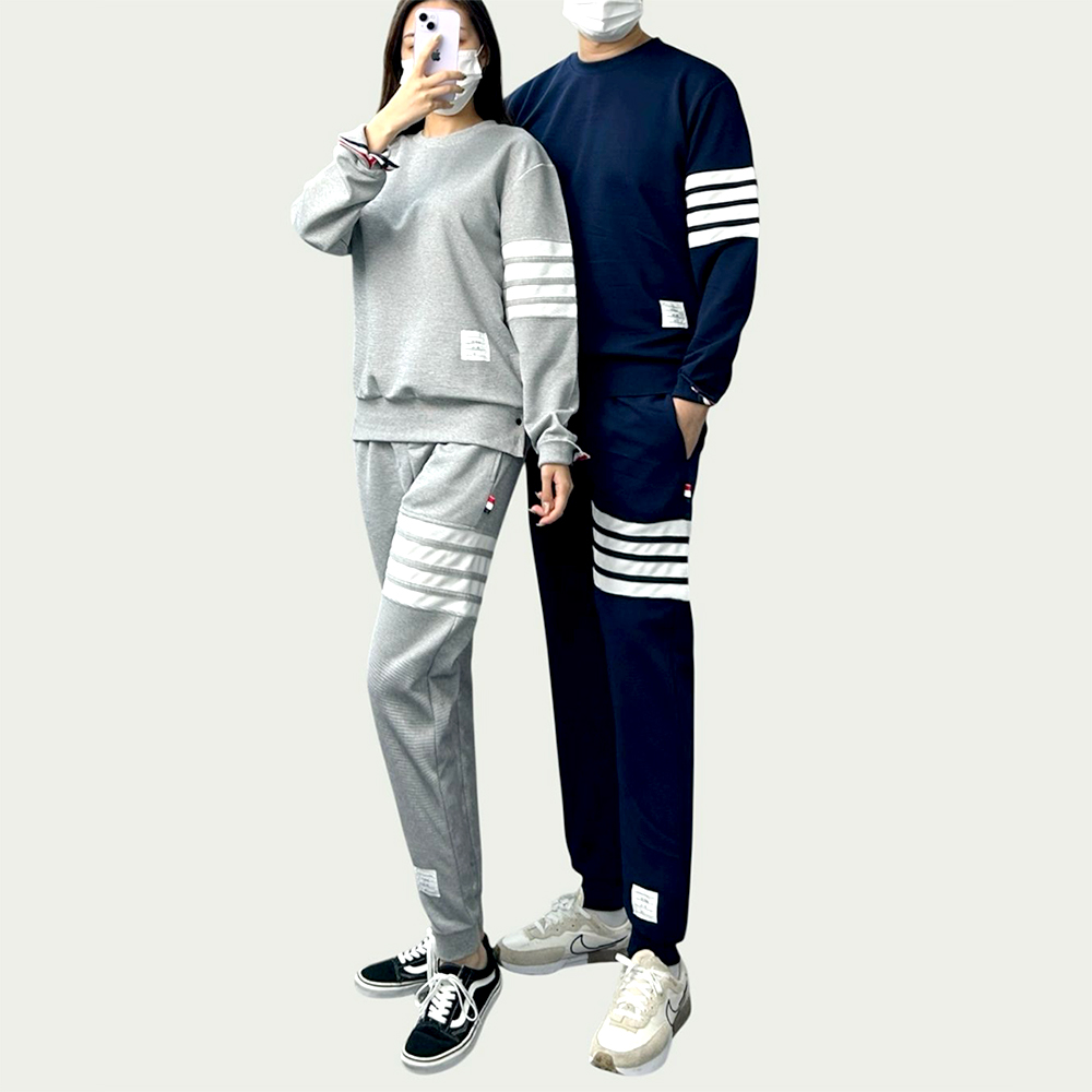 톰브라운 골지 맨투맨 세트