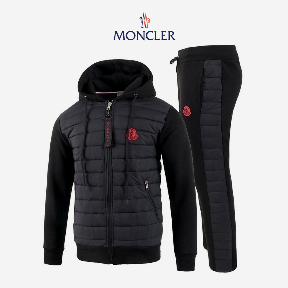 몽클레어 레드패치 패딩 집업 셋업