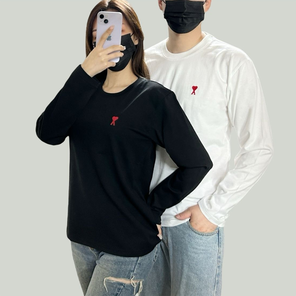 아미 스몰 로고 긴팔티