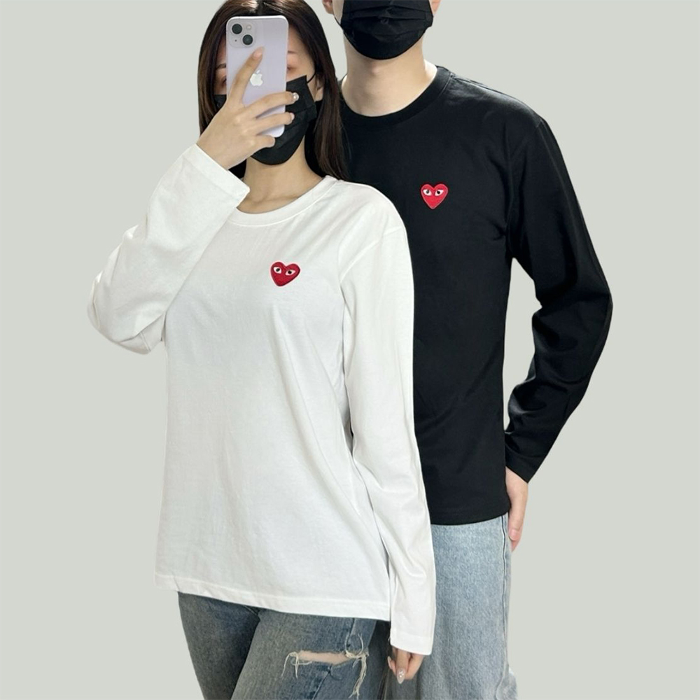 꼼데가르송 레드 와펜 긴팔티
