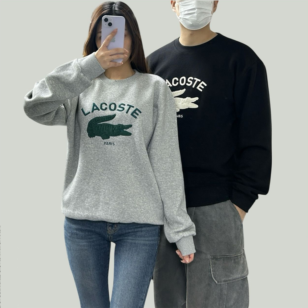 라코스테 매장판 와팬 자수 로고 맨투맨 (기모)