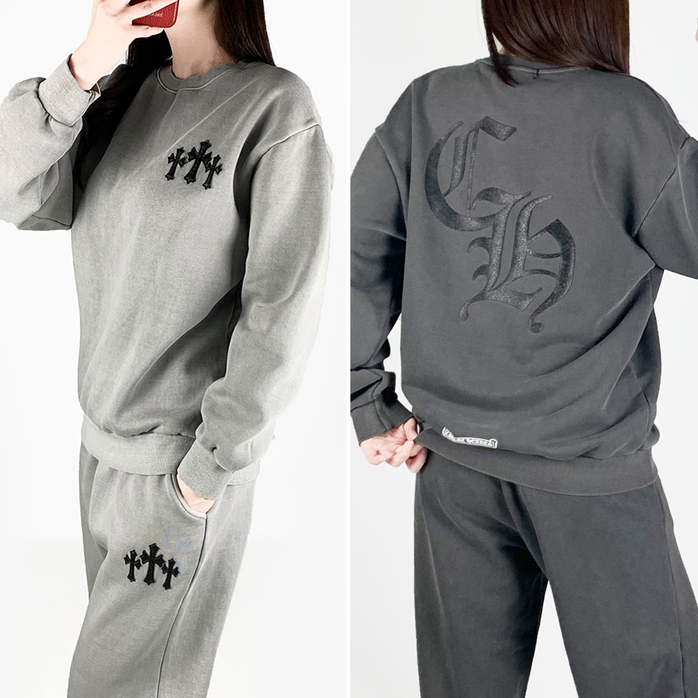 크롬하츠 기모 피그먼트 맨투맨 / 남여