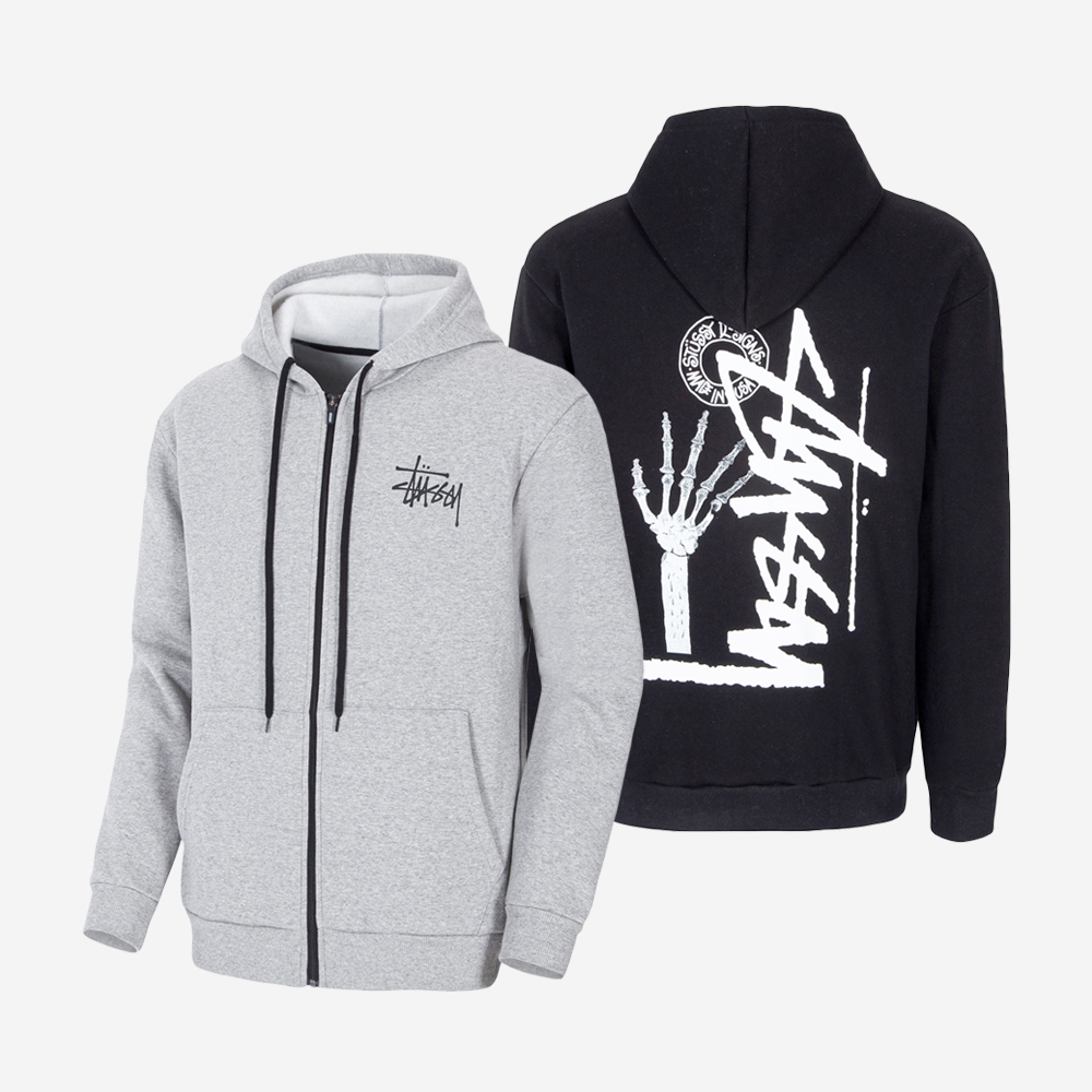 스투시 후드 기모 쭈리 집업