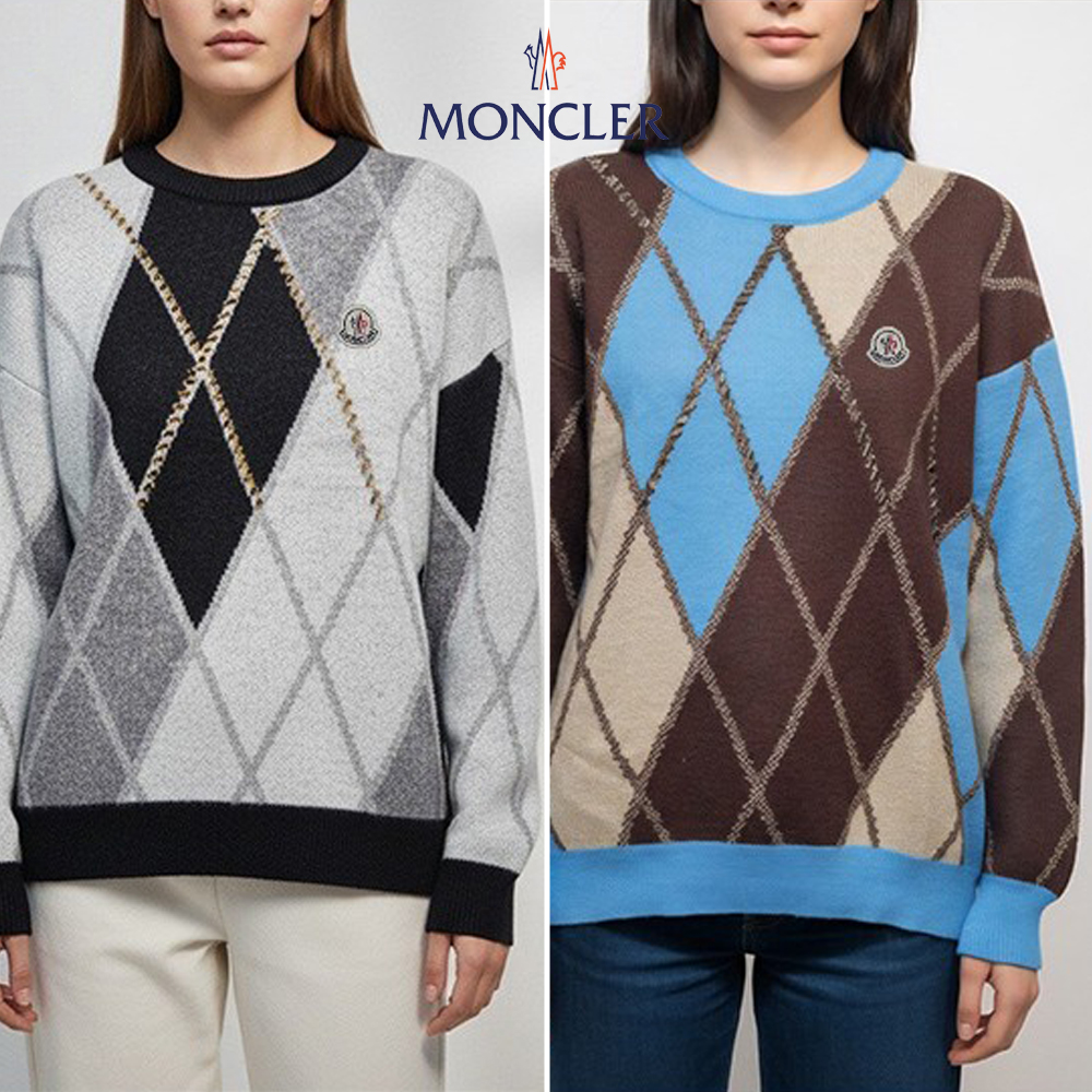 MC 빅 배색 아가일 니트 (7392)