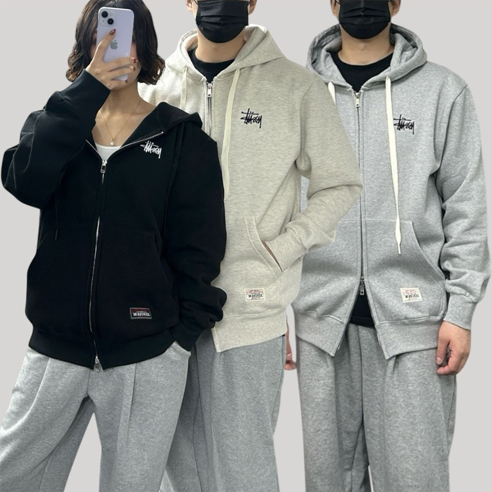 스투시 투웨이 워크기어 기모 후드 집업