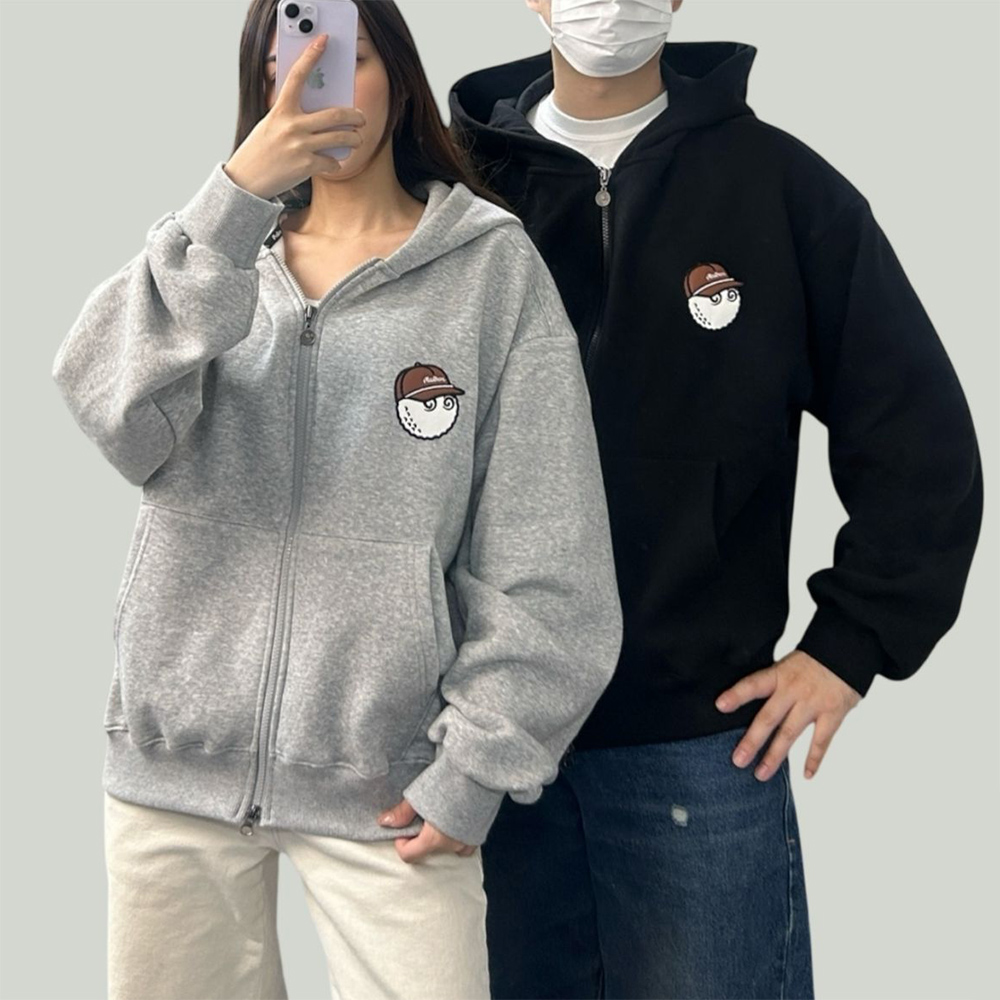 MB 레자 와펜 투웨이 기모 후드 집업