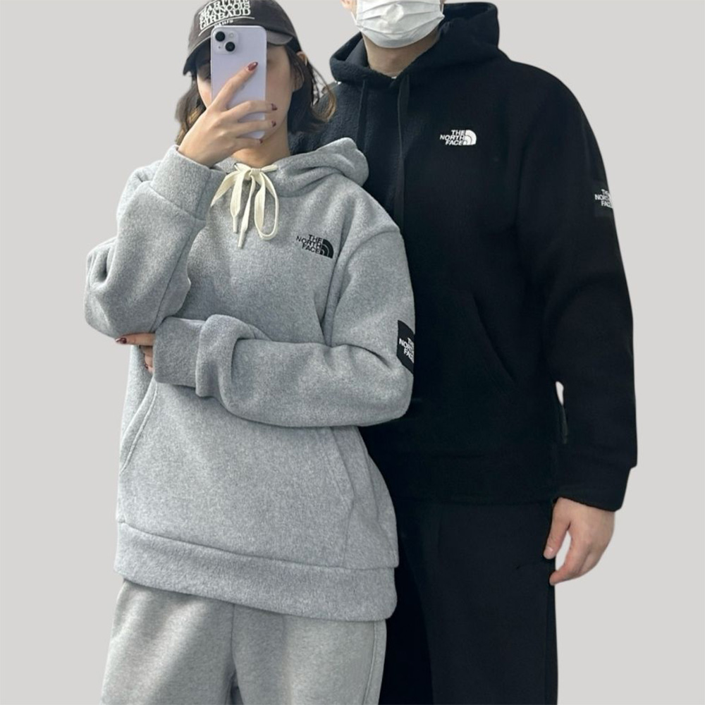 NF 플리스 자수 패치 후드