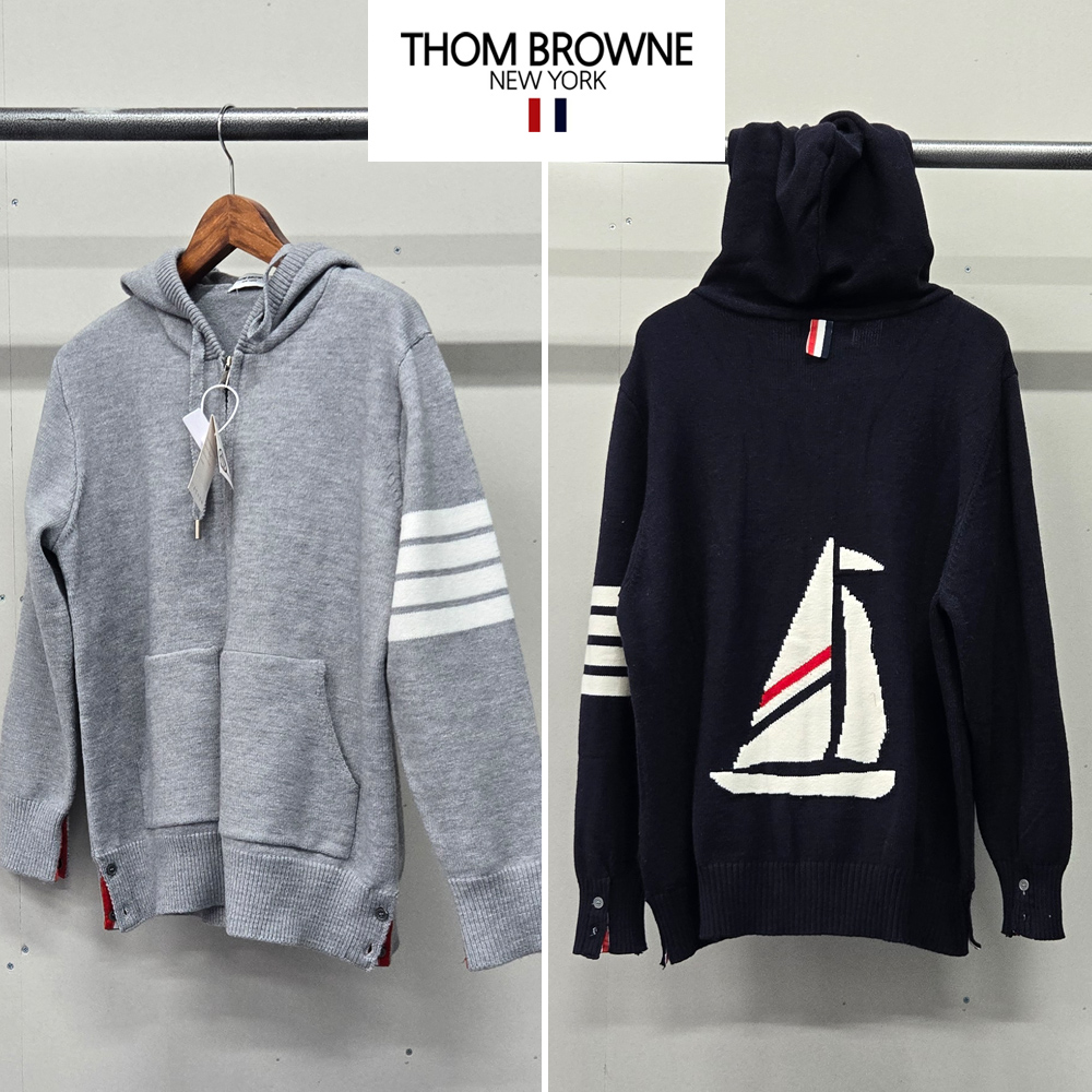 TB 4바 니트 세일러 보트 후드 집업