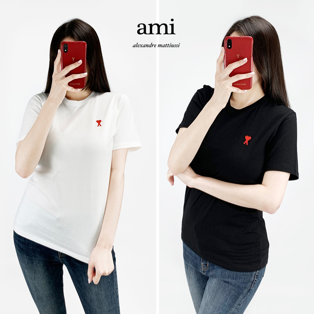 [특가] AM 스몰하트 자수 반팔티 / 남여