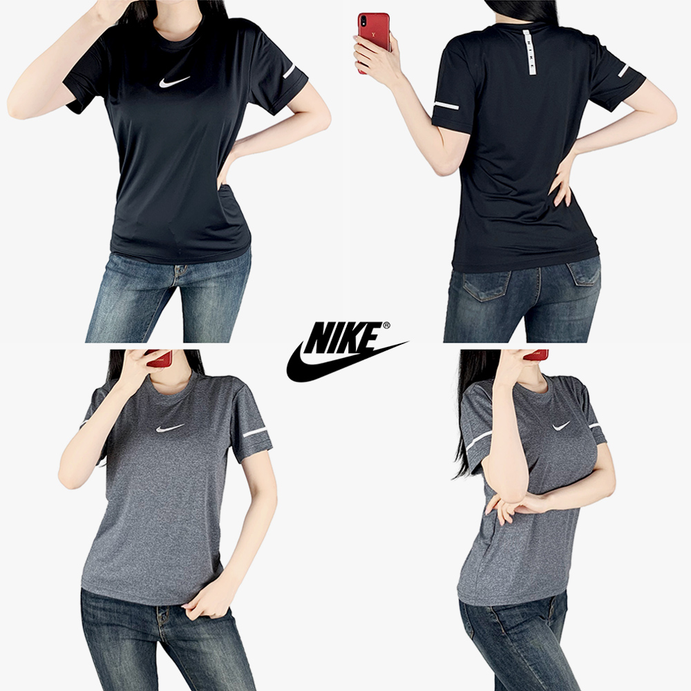 나이키 로고 실리콘 나염 기능성 스판 반팔티 / 남여