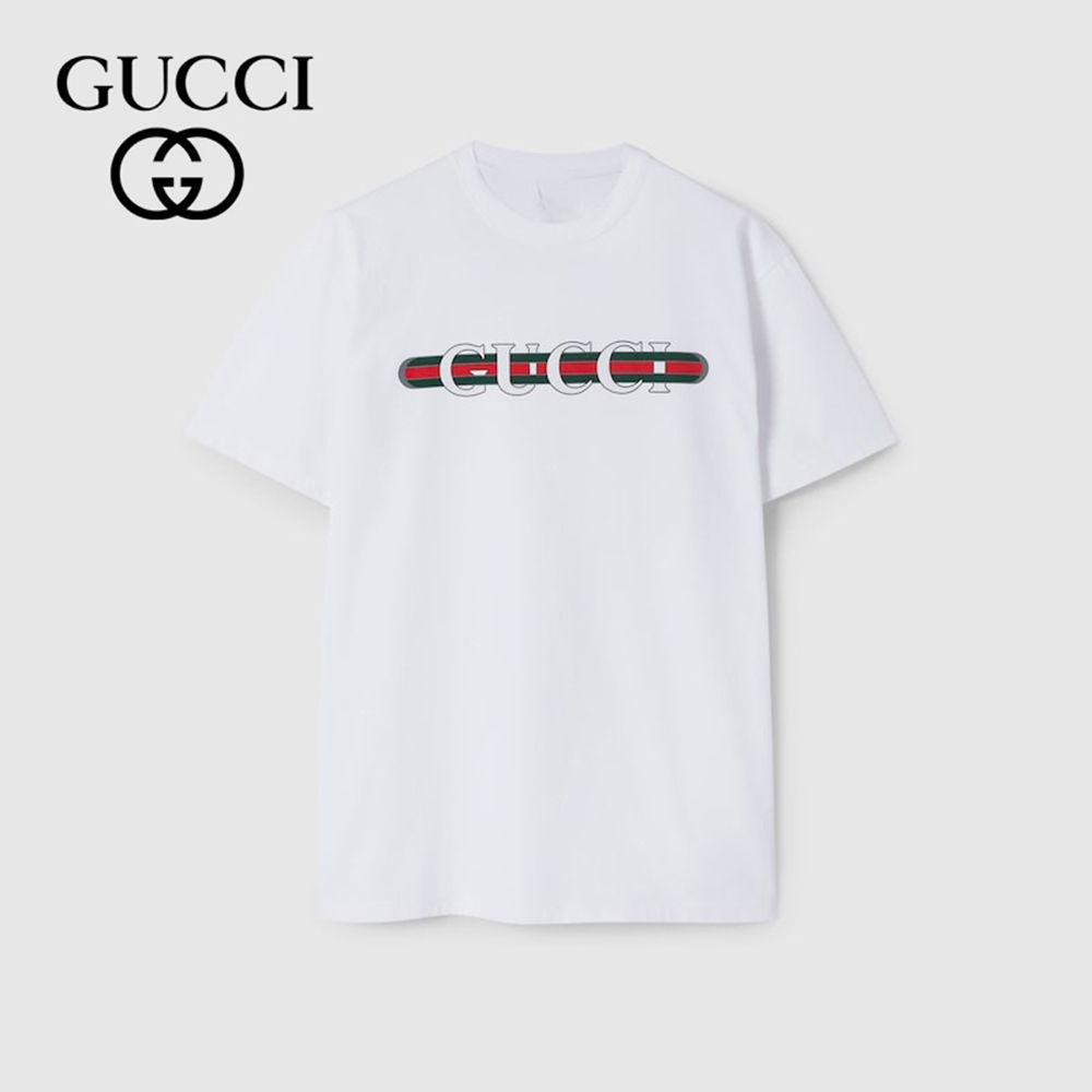 GC 웹 프린트 코튼 저지 티셔츠